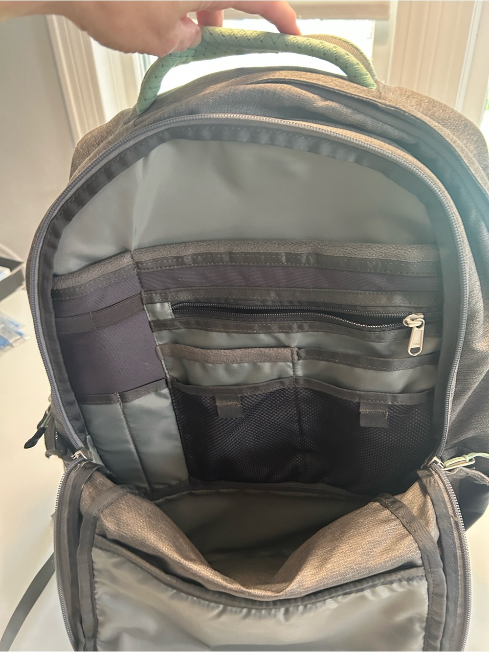 The North Face Gray Recon Backpack with Mint Accents - Picture 9 of 12